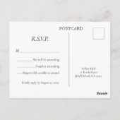 Wormsloe Venue Green Live Oaks RSVP Briefkaart (Achterkant)