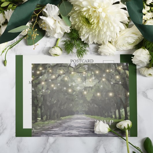 Wormsloe Venue Green Live Oaks RSVP Briefkaart