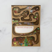 Wormy kerstkaart feestdagen kaart (Binnen)