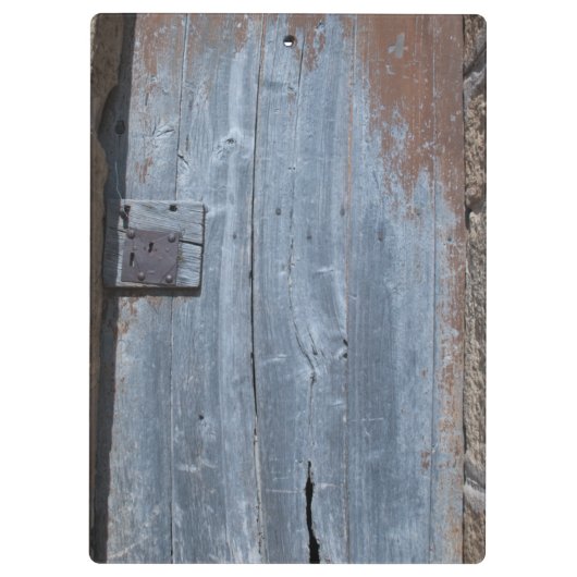 Worn and Rusty Wooden Deuren Klembord (Achterkant)