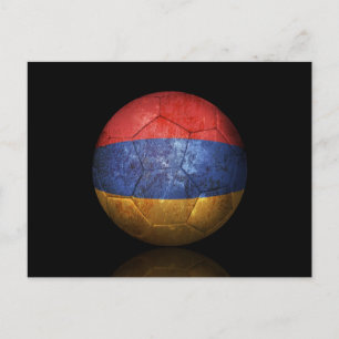 Worn Armenian Flag Football Voetbal Briefkaart