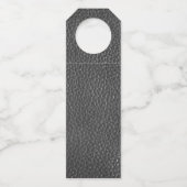 Worn Black Faux Leather Flessenhanger (Voorkant)