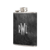 Worn Black Leather Heupfles (Links)