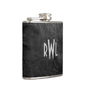 Worn Black Leather Heupfles (Rechts)