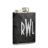 Worn Black Leather Heupfles (Rechts)