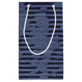 Worn Blue Cardboard Klein Cadeauzakje (Achterkant)