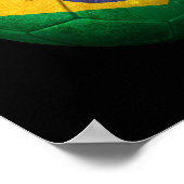 Worn Brazililian Flag Football Voetbal Poster (Hoek)