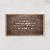 Worn Brown Leather Visitekaartje (Achterkant)