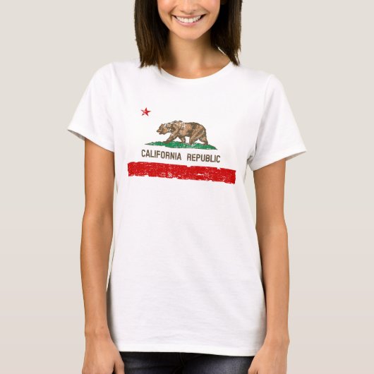Worn California State Flag T-shirt (Voorkant)