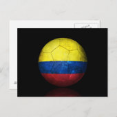Worn Colombian Flag Football Voetbal Briefkaart (Voorkant / Achterkant)