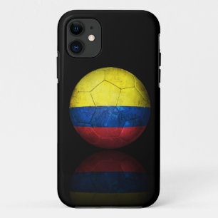 Worn Colombian Flag Football Voetbal iPhone 11 Hoesje