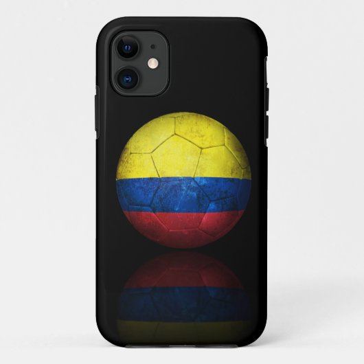 Worn Colombian Flag Football Voetbal Case-Mate iPhone Case (Achterkant)