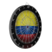 Worn Colombian Flag Football Voetbal Dartbord (Voorkant Links)