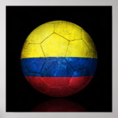 Worn Colombian Football Voetbal Poster (Voorkant)