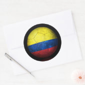 Worn Colombian Football Voetbal Ronde Sticker (Envelop)