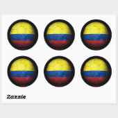 Worn Colombian Football Voetbal Ronde Sticker (Vel)
