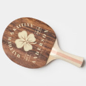 Worn Cutting Board Irish Clover Wedding Crest Tafeltennisbatje (Zijkant)