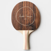 Worn Cutting Board Name in Drawn Circle  Tafeltennisbatje (Achterkant)