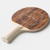 Worn Cutting Board Name in Drawn Circle  Tafeltennisbatje (Voorkant Gekanteld)