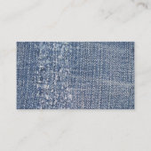 Worn Denim Jeans Mode Clothing Store Visitekaartje (Achterkant)