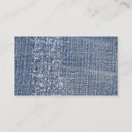 Worn Denim Jeans Mode Clothing Store Visitekaartje (Achterkant)