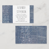 Worn Denim Jeans Mode Clothing Store Visitekaartje (Voorkant / Achterkant)