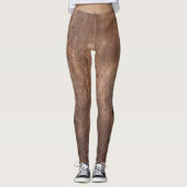 Worn-dennenplank Leggings (Voorkant)