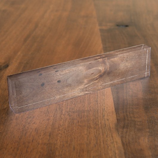 Worn-dennenplank Naambordje (Zijkant)