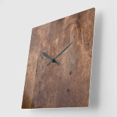 Worn-dennenplank Vierkante Klok (Hoek)