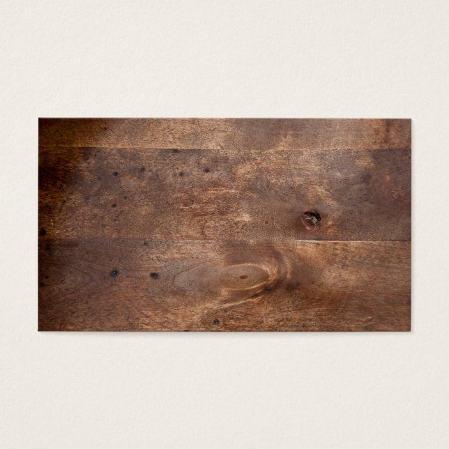 Worn-dennenplank Visitekaartje (Voorkant)
