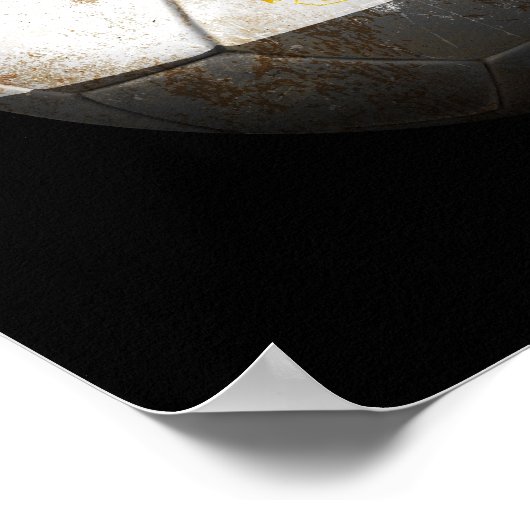 Worn Egyptian Flag Football Voetbal Poster (Hoek)