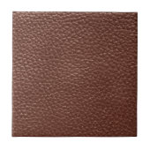 Worn Faux Brown Leather Tegeltje (Voorkant)