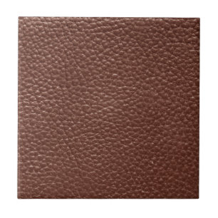 Worn Faux Brown Leather Tegeltje