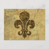 Worn Fleur De Lis Briefkaart (Voorkant)