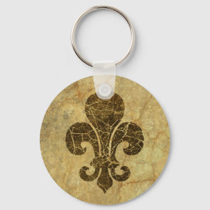 Worn Fleur De Lis Sleutelhanger