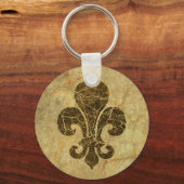 Worn Fleur De Lis Sleutelhanger (Voorkant)