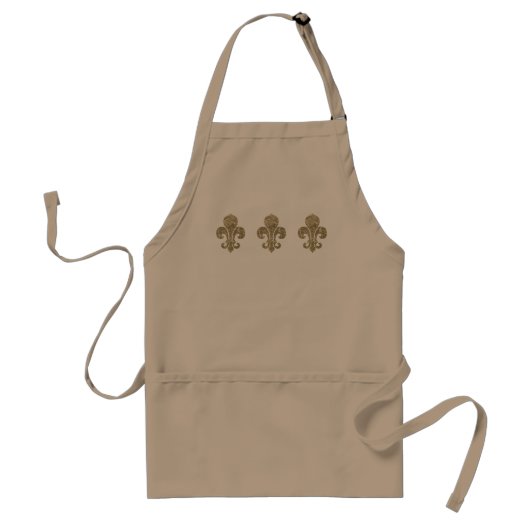 Worn Fleur De Lis Standaard Schort (Voorkant)