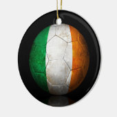 Worn Irish Flag Football Voetbal Keramisch Ornament (Links)