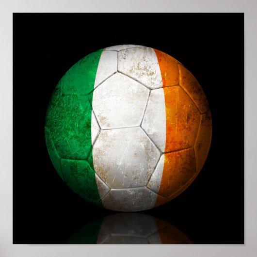 Worn Irish Football Voetbal Poster (Voorkant)