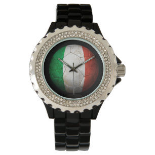 Worn Italiaans Football Voetbal Horloge