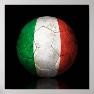 Worn Italiaans Football Voetbal Poster