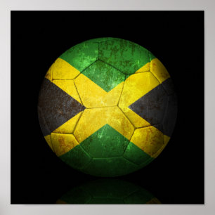 Worn Jamaican Football Voetbal Poster