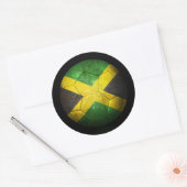 Worn Jamaican Football Voetbal Ronde Sticker (Envelop)