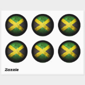 Worn Jamaican Football Voetbal Ronde Sticker (Vel)