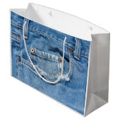 Worn Jeans Gift Bag - Groot Groot Cadeauzakje (Achterkant Gekanteld)
