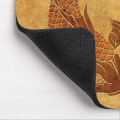 Worn Koi visontwerp Muismat (Hoek)