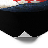 Worn Kroatisch Football Voetbal Poster (Hoek)