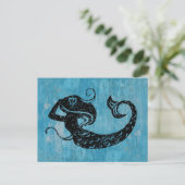 Worn Mermaid Briefkaart (Staand voorkant)