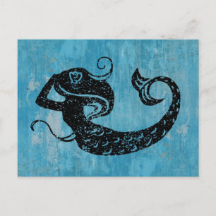 Worn Mermaid Briefkaart