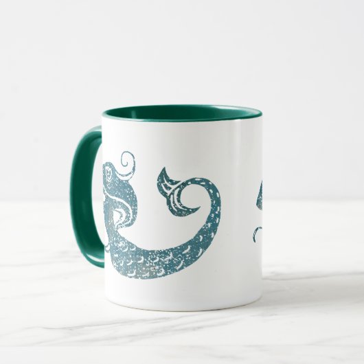 Worn Mermaid Mok (Voorkant links)